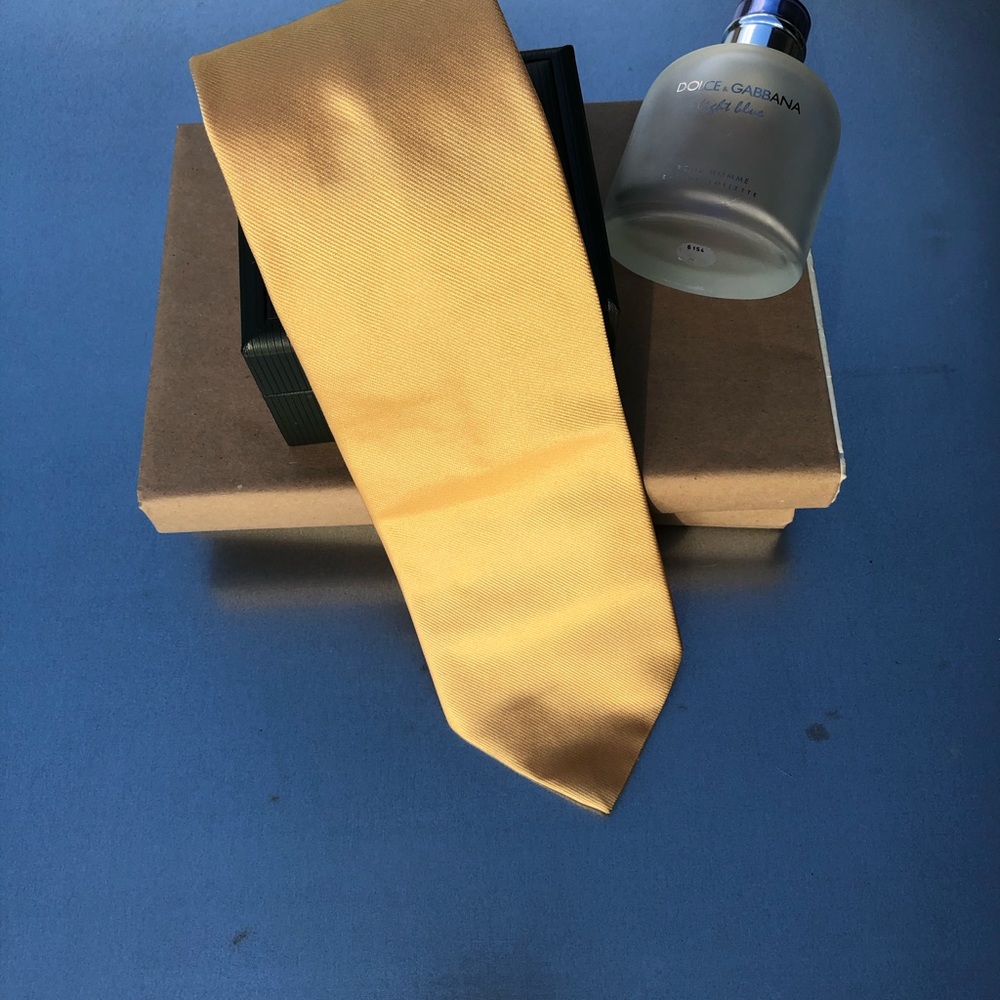 Brooks Brothers “Solid Rep Tie”, Yellow - image 1